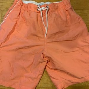 Salmon colored swim trunks